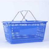  wholesale metal handle plastic basket for supermarket