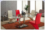 	modern dining table with temper glass 